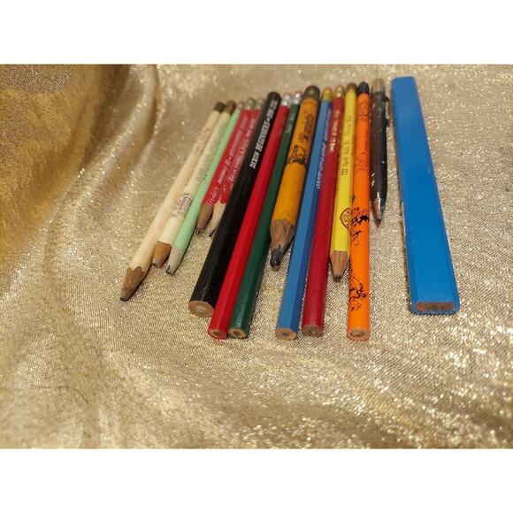Lot Of 15 Vintage Pencils, Wyandotte, Skilcraft, Garfield, Ads, Dixon, Sears - Picture 3 of 16